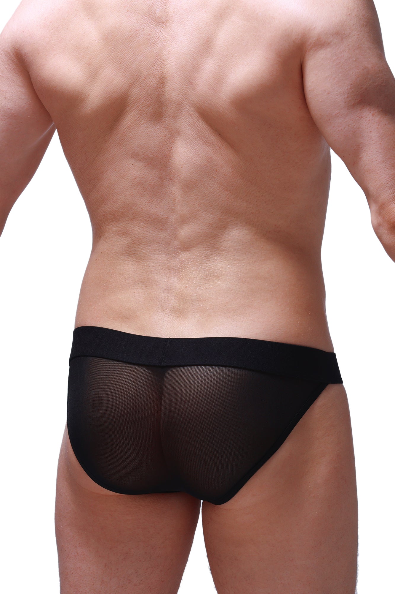 Schwarzer Netz-Ball-BH-Tanga