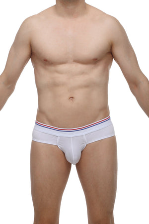 Slip Banne Blanc - PetitQ Underwear - Lingerie masculine sexy et sous-vêtements pour homme originaux
