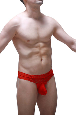 String Plessis Plum Rouge - PetitQ Underwear - Lingerie masculine sexy et sous-vêtements pour homme originaux