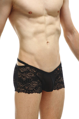Boxer Baden Dentelle Noir - PetitQ Underwear - Lingerie masculine sexy et sous-vêtements pour homme originaux