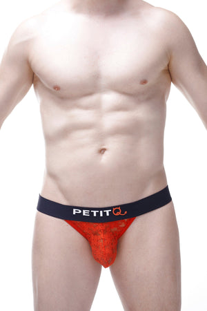 String Ficelle Aubiat Dentelle Rouge - PetitQ Underwear - Lingerie masculine sexy et sous-vêtements pour homme originaux