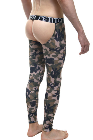 Legging Ouvert Camouflage - PetitQ Underwear - Lingerie masculine sexy et sous-vêtements pour homme originaux