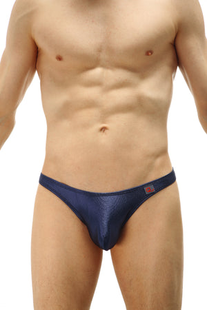 String Chill Satin Navy - PetitQ Underwear - Lingerie masculine sexy et sous-vêtements pour homme originaux
