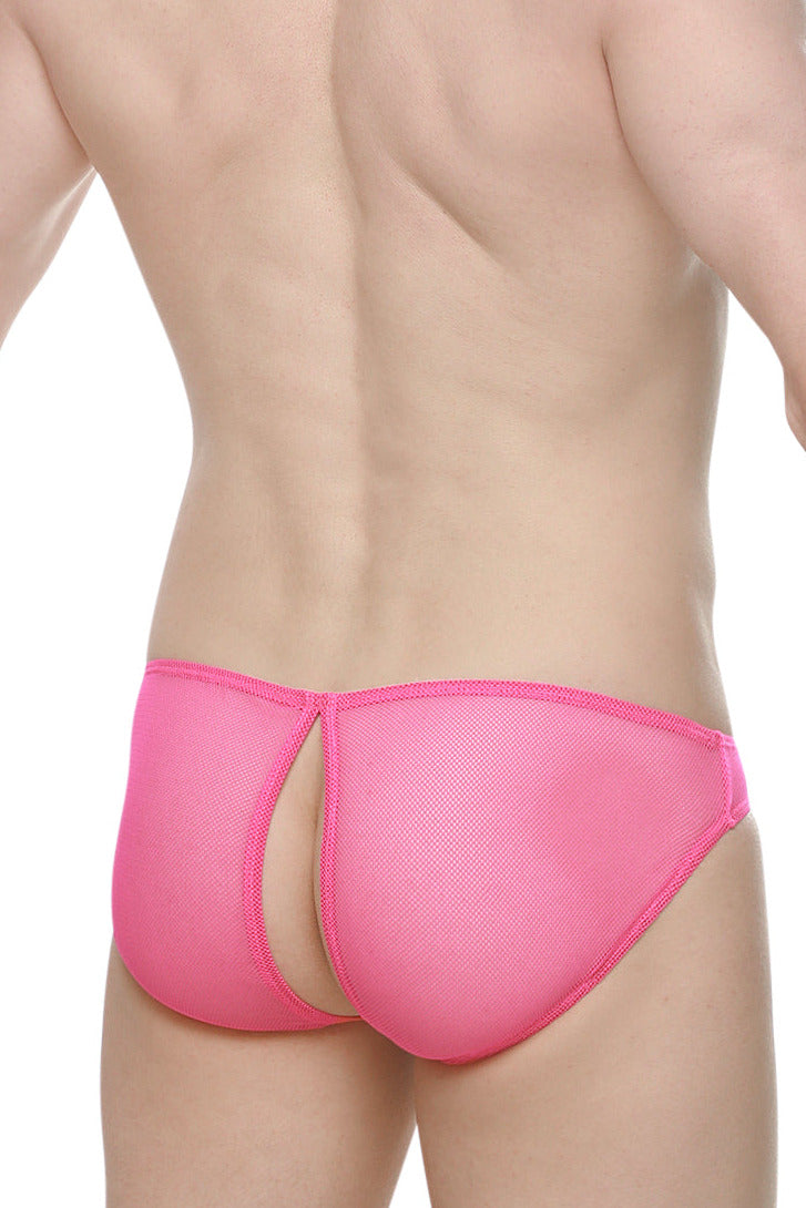 Bikini Poncy Mesh Rose Neon