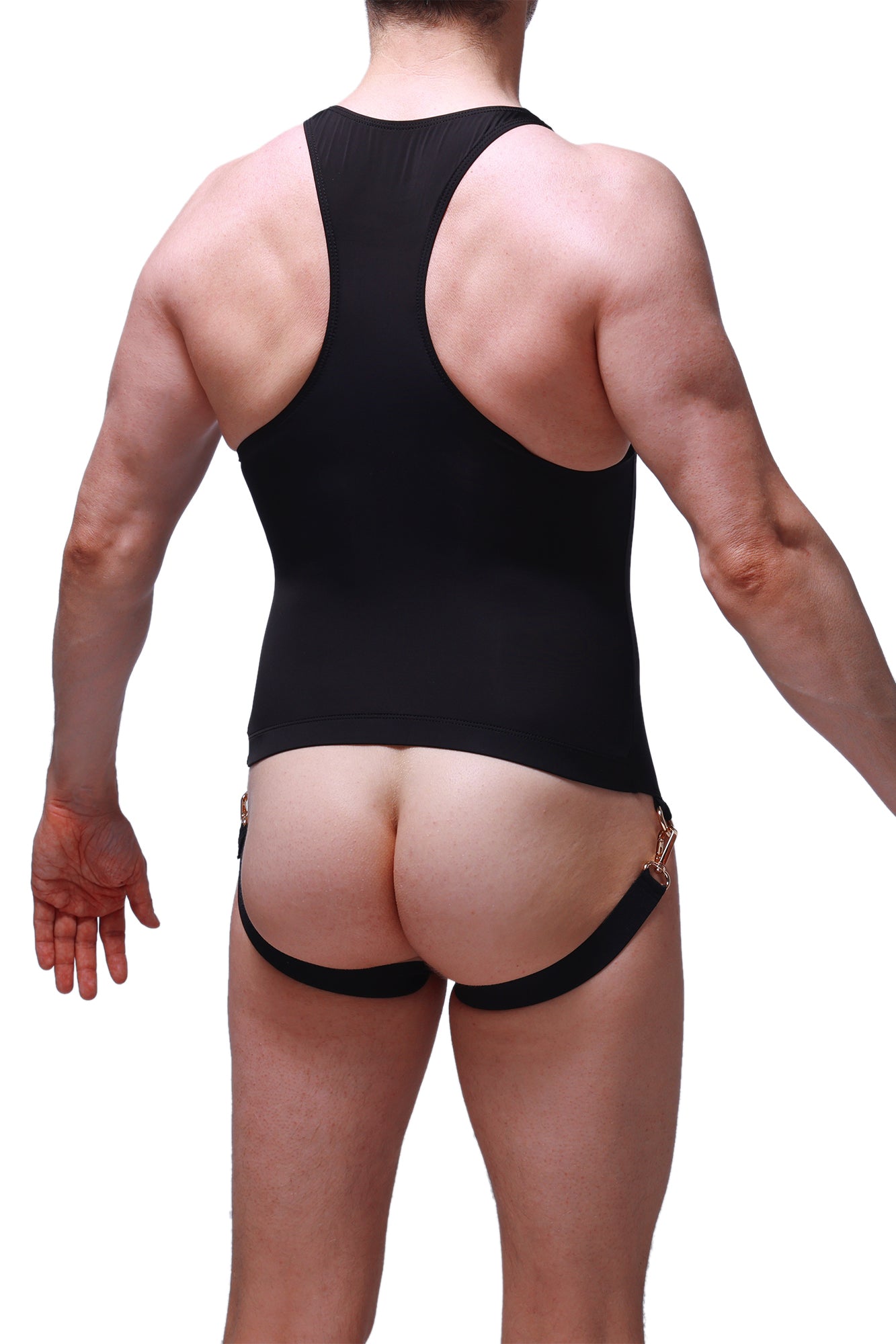 Body Jockstrap Aspet Plum Noir - PetitQ Underwear - Lingerie masculine sexy et sous-vêtements pour homme originaux
