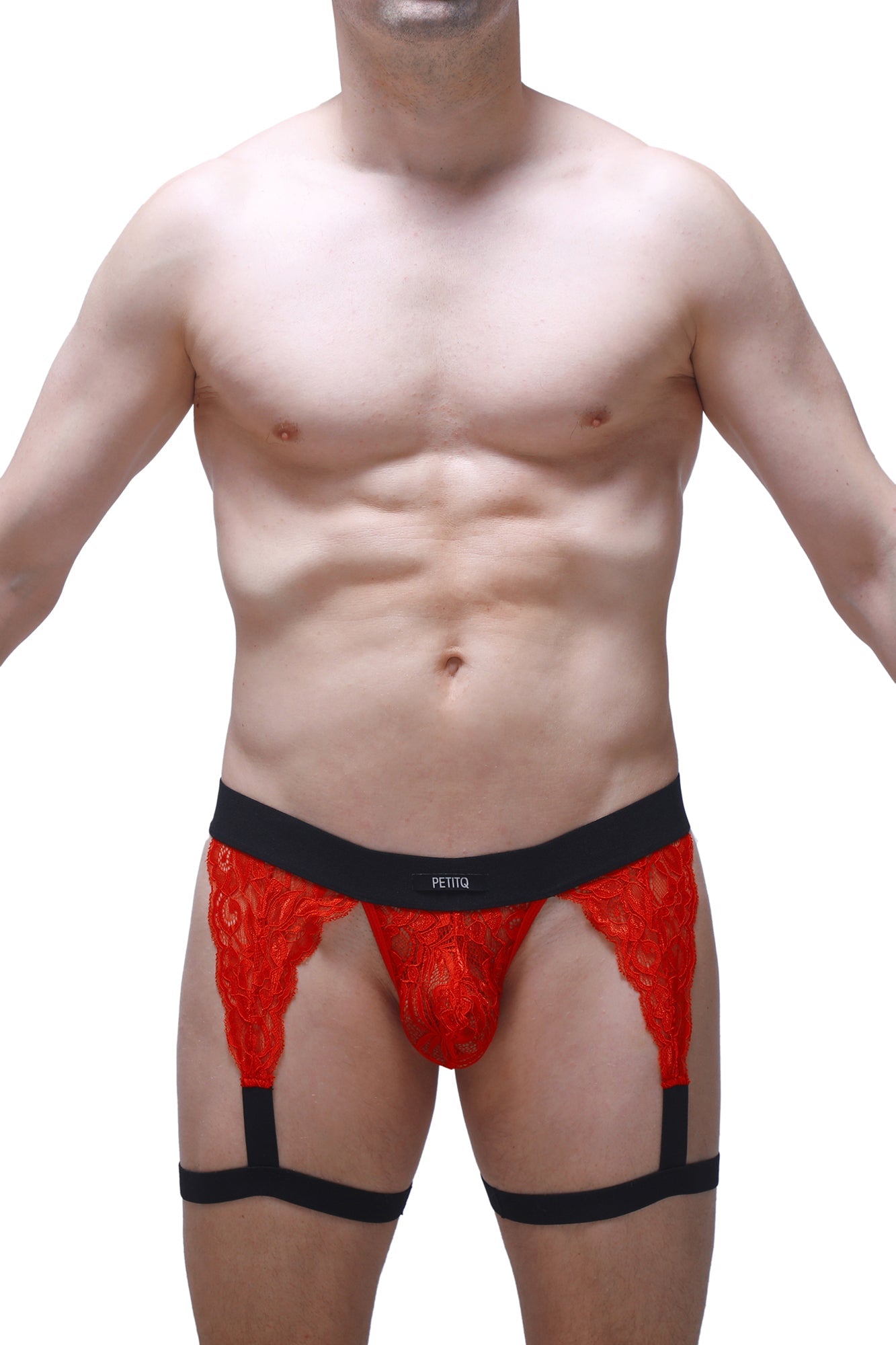 String Ficelle Lurris Dentelle Rouge - PetitQ Underwear - Lingerie masculine sexy et sous-vêtements pour homme originaux