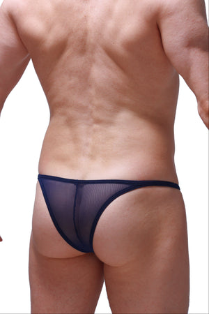 Bikini Plellis Net Bleu - PetitQ Underwear - Lingerie masculine sexy et sous-vêtements pour homme originaux