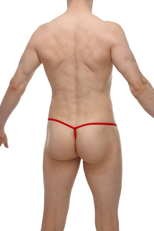 Micro String Ficelle Bee Rouge - PetitQ Underwear - Lingerie masculine sexy et sous-vêtements pour homme originaux