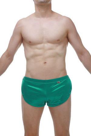 Short Snap Satin Vert - PetitQ Underwear - Lingerie masculine sexy et sous-vêtements pour homme originaux