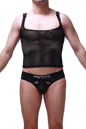 Débardeur Attan Durtol Noir - PetitQ Underwear - Lingerie masculine sexy et sous-vêtements pour homme originaux