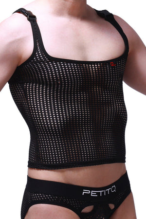 Débardeur Attan Durtol Noir - PetitQ Underwear - Lingerie masculine sexy et sous-vêtements pour homme originaux