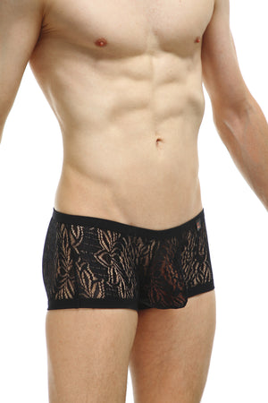 Boxer Plouhac Dentelle Noir - PetitQ Underwear - Lingerie masculine sexy et sous-vêtements pour homme originaux