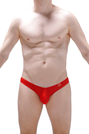 String Auzas Bee Rouge - PetitQ Underwear - Lingerie masculine sexy et sous-vêtements pour homme originaux
