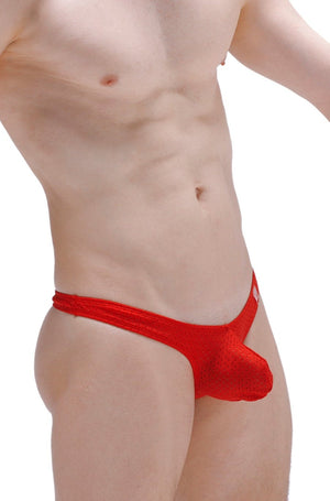 String Dome Bee Rouge - PetitQ Underwear - Lingerie masculine sexy et sous-vêtements pour homme originaux